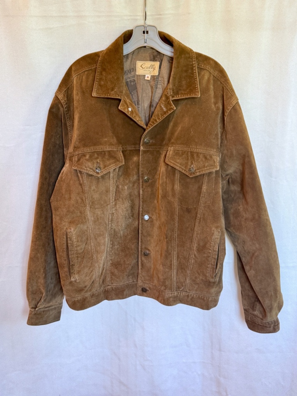 Scully Brown Suede Leather Trucker Western Jacket
